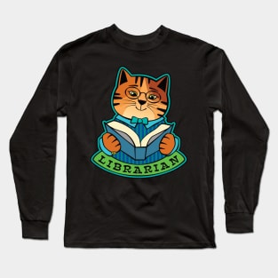 Librarian Cat Long Sleeve T-Shirt